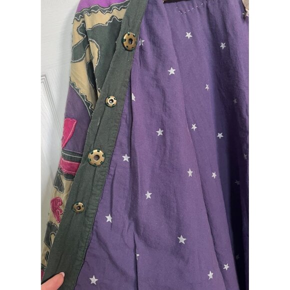 Magnolia Pearl Appliqué Hippie Kimono-Style Coat Jacket OS - Picture 10 of 16